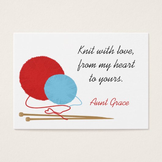 ラブニッターのつるラベルで編む (正面)