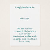 ラブニッターのつるラベルで (裏面)