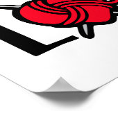 ラブニッター編み物グラフィックアート ポスター (角)