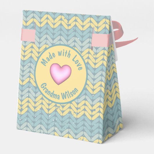 ラブニットの編み糸で作らカスタムれた糸 フェイバーボックス (裏面サイド)