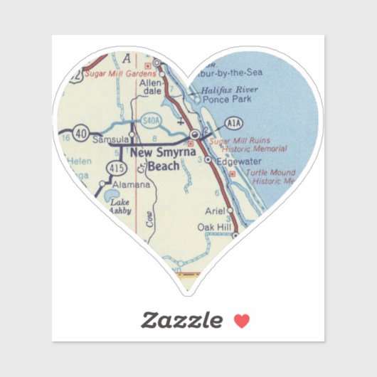 ラブニュースミルナビーチヴィンテージマップ シール (シート)