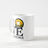 ラブニューブランズウィック11oz コーヒーマグカップ (正面左)