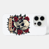 ラブニーブダイススカルとバラ Case-Mate iPhoneケース (裏面 (横))