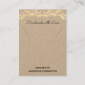 ラブネックレスで手作り、プロダクトカードを展示 名刺 (正面)