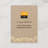 ラブネックレスで手作り、プロダクトカードを展示 名刺 (裏面)