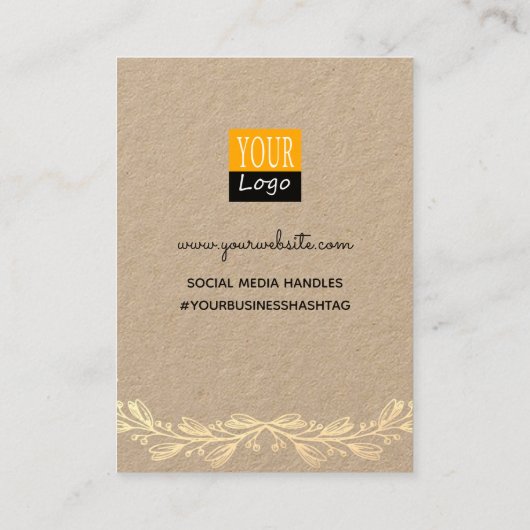 ラブネックレスで手作り、プロダクトカードを展示 名刺 (裏面)