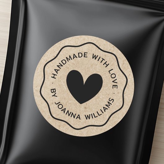 ラブネームで手作りクラフト縁どのルックック ラウンドシール