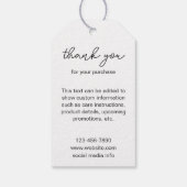 ラブネームで手作りハートありがとうつるラベル ギフトタグ (裏面)