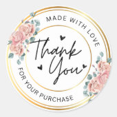 ラブネームで手作りハート名 ラウンドシール (正面)