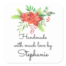 ラブネームで手作りポインセチア・クリスマス