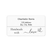 ラブネームブランドカラー差出人住所 ラベル (正面)
