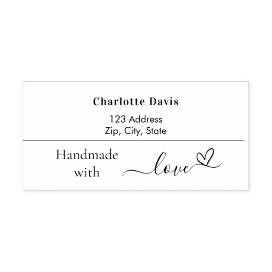 ラブネーム付き手作り差出人住所 セルフインキングスタンプ (デザイン)