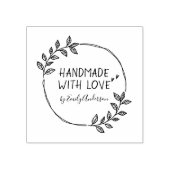 ラブネーム葉で手作り手描き線 ラバースタンプ (インプリント)