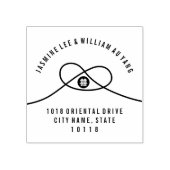 ラブノットダブルハピネス中国ののアドレ結婚ス ラバースタンプ (インプリント)