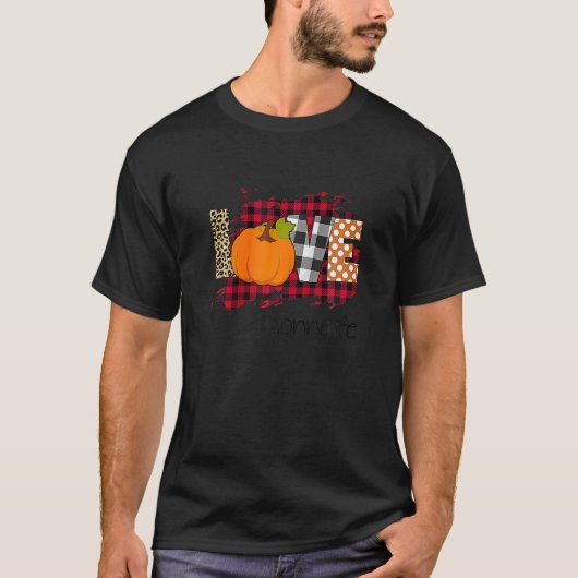 ラブノンナライフパンプキンヒョウ秋秋 Tシャツ (正面)