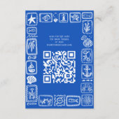 ラブノーツ フロム シー モダン カスタム QR ブライダルシャワー エンクロージャーカード (正面)
