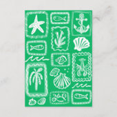 ラブノーツ フロム シー モダン カスタム QR ブライダルシャワー エンクロージャーカード (裏面)