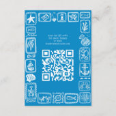 ラブノーツ フロム シー モダン カスタム QR ブライダルシャワー エンクロージャーカード (正面)