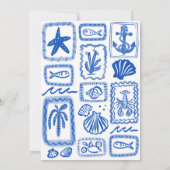 ラブノートザシーモダンブライダルシャワーカスタム 招待状 (裏面)