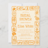 ラブノートズザシーブライダルシャワーモダンカスタム 招待状 (正面)