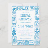 ラブノートズザシーブライダルシャワーモダンカスタム 招待状 (正面)