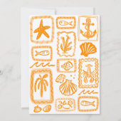 ラブノートズザシーブライダルシャワーモダンカスタム 招待状 (裏面)