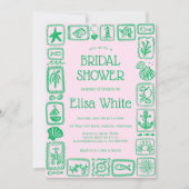 ラブノートズザシーブライダルシャワーモダンカスタム 招待状 (正面)