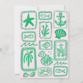 ラブノートズザシーブライダルシャワーモダンカスタム 招待状 (裏面)