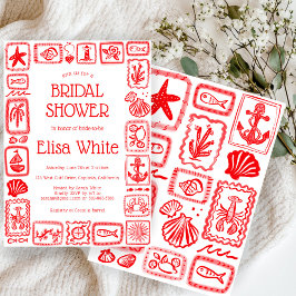 ラブノートズザシーブライダルシャワーモダンカスタム 招待状