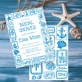 ラブノートズザシーブライダルシャワーモダンカスタム 招待状