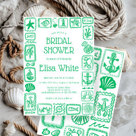 ラブノートズザシーブライダルシャワーモダンカスタム 招待状