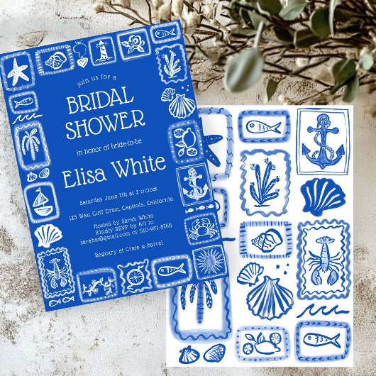 ラブノートズザシーブライダルシャワーモダンカスタム 招待状