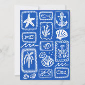 ラブノートズザシーブライダルシャワーモダンカスタム 招待状 (裏面)