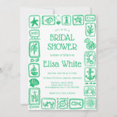 ラブノートズザシーブライダルシャワーモダンカスタム 招待状 (正面)