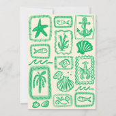 ラブノートズザシーブライダルシャワーモダンカスタム 招待状 (裏面)