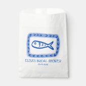 ラブノート海かわいい魚のカスタムブライダルシャワー フェイバーバッグ (正面)