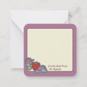 ラブノート : 音楽好きのための落書き ピンク ノートカード (正面)