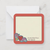 ラブノート: 音楽好きのための落書き レッド ノートカード (正面)