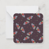 ラブノート: 音楽好きのための落書き 赤 ノートカード (裏面)