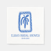 ラブノートfromシーパームツリーカスタムブライダルシャワー スタンダードカクテルナプキン (正面)