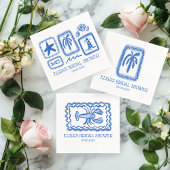 ラブノートfromシーパームツリーカスタムブライダルシャワー スタンダードカクテルナプキン