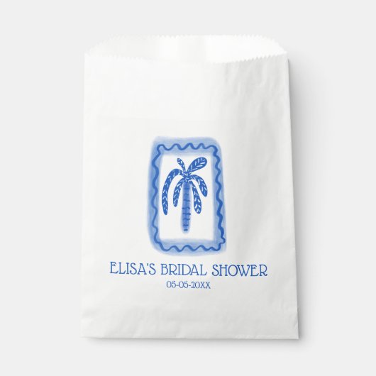 ラブノートfromシーパームツリーカスタムブライダルシャワー フェイバーバッグ (正面)