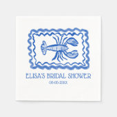 ラブノートfromシーロブスターカスタムブライダルシャワー スタンダードカクテルナプキン (正面)