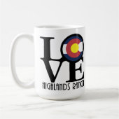 ラブハイランズランチコロラド15オズ コーヒーマグカップ (左)