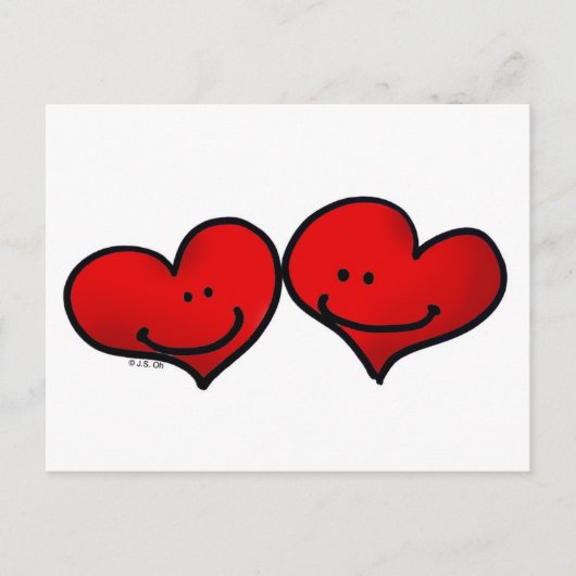 ラブハガキに2枚 ポストカード (正面)