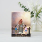 ラブハガキ海(文字) ポストカード (スタンド正面)