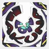 ラブハクナマタタアートプリント スクエアシール (正面)