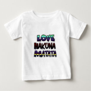 ラブハクナマタタギフト ベビーTシャツ