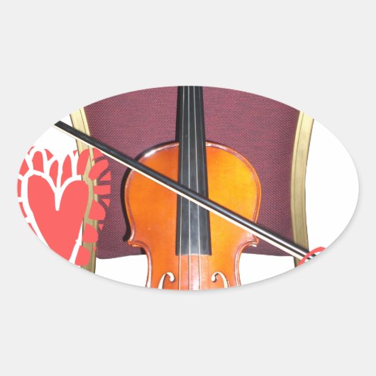 ラブハクナマタタバレンタインの音 楕円形シール (正面)