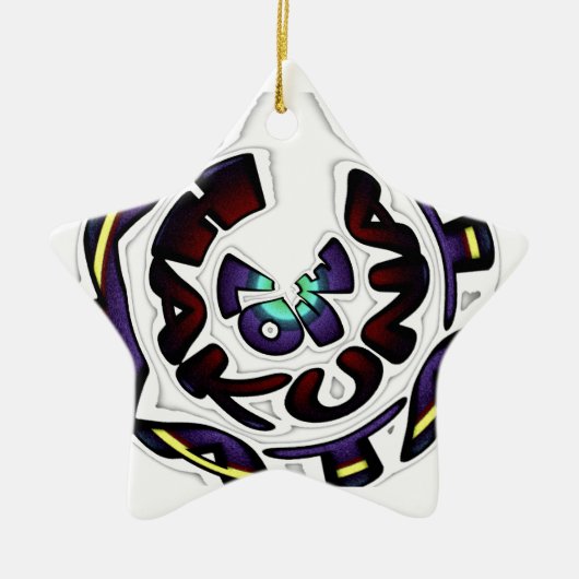 ラブハクナマタタラブギフト セラミックオーナメント (正面)